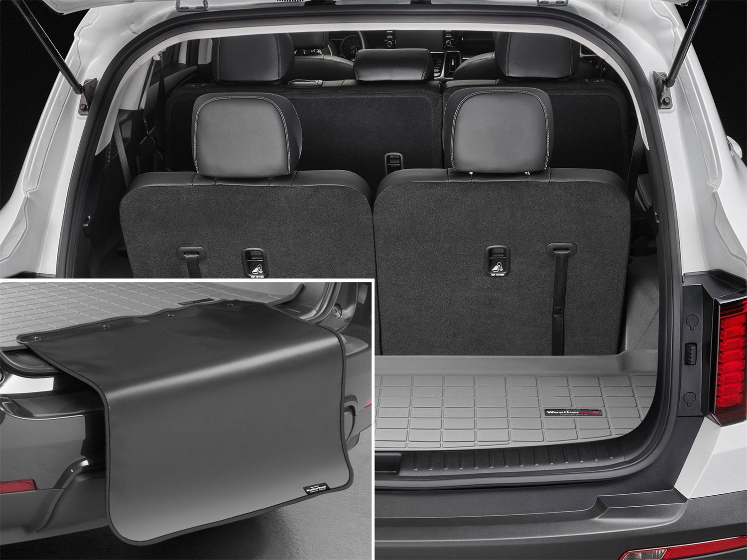 Weathertech - Cargo Liner w/Bumper Protector - Gray Behind 3rd Row Seating 21-26 Kia Sorento - 421408SK