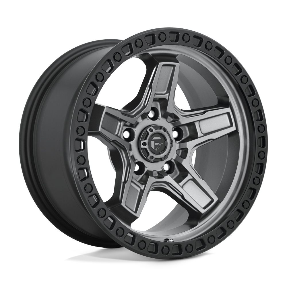 Fuel Off-Road Aluminum Wheels 17X9 Kicker D698 Matte Gunmetal Black Bead Ring