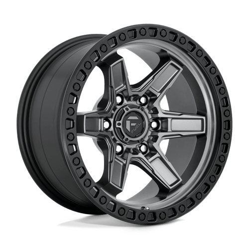 Fuel Off-Road Aluminum Wheels 20X9 Kicker D698 Matte Gunmetal Black Bead Ring