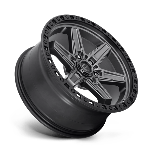 Fuel Off-Road Aluminum Wheels 20X9 Kicker D698 Matte Gunmetal Black Bead Ring