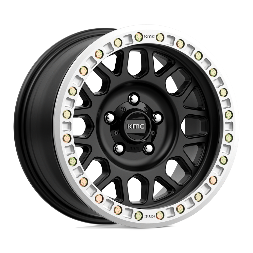 KMC Km234 Grenade Desert Beadlock 17X8.5 BLANK +0MM Satin Black