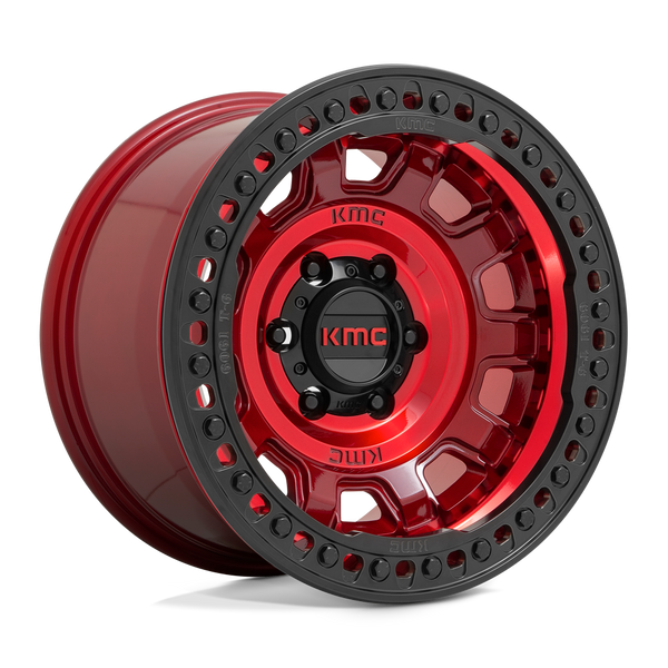 KMC Km236 Tank Beadlock 17X9 5X127 -38MM Candy Red