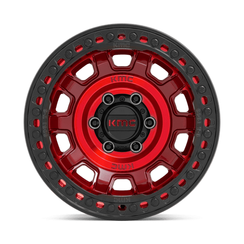 KMC Km236 Tank Beadlock 17X9 5X127 -15MM Candy Red