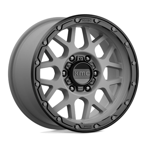 KMC Km535 Grenade Off-Road 17X9 6X135 +18MM Matte Gray W/ Matte Black Lip