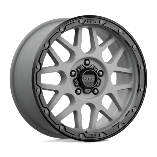KMC Km535 Grenade Off-Road 18X8.5 5X120 +35MM Matte Gray W/ Matte Black Lip