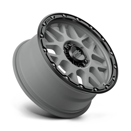 KMC Km535 Grenade Off-Road 18X8.5 6X139.7 +35MM Matte Gray W/ Matte Black Lip