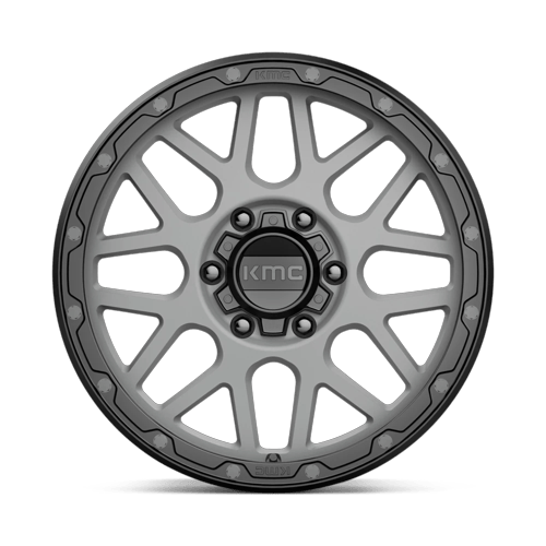 KMC Km535 Grenade Off-Road 18X8.5 6X139.7 +35MM Matte Gray W/ Matte Black Lip