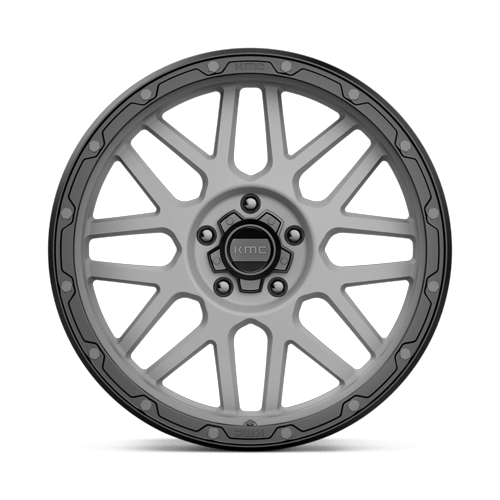KMC Km535 Grenade Off-Road 20X9 5X127 +18MM Matte Gray W/ Matte Black Lip