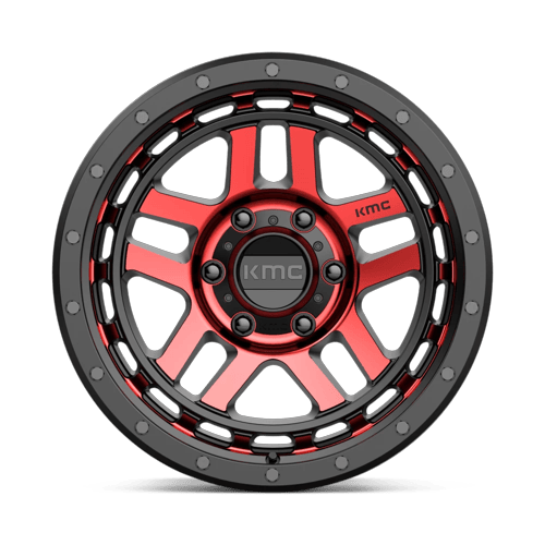 KMC Km540 Recon 18X8.5 6X139.7 +0MM Gloss Black Mach W/ Red Tint