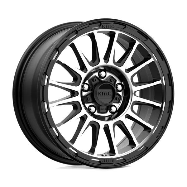 KMC Km542 Impact 16X7 5X110 +30MM Satin Black Machined