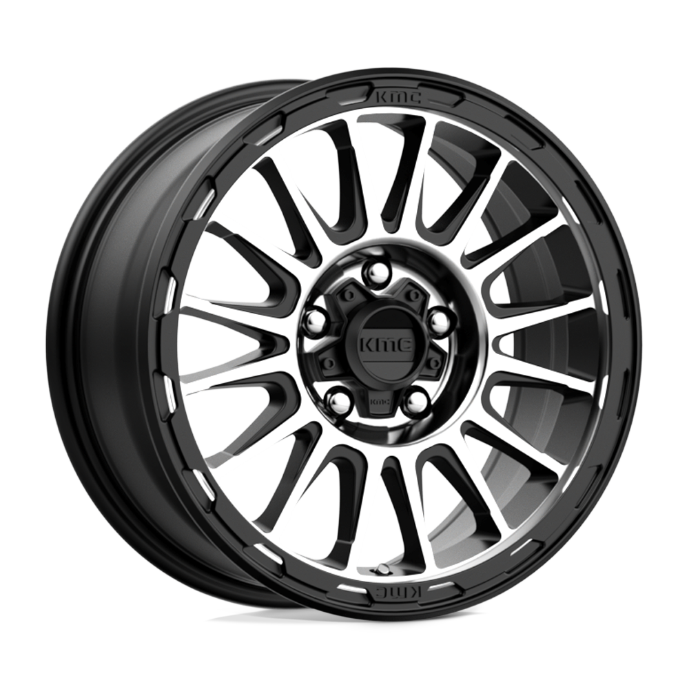 KMC Km542 Impact 16X7 5X114.3 +30MM Satin Black Machined