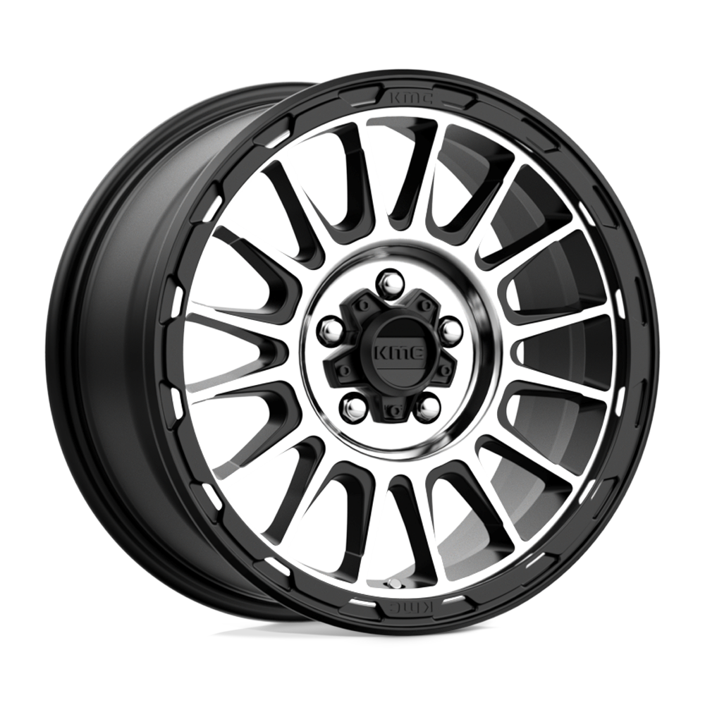 KMC Km542 Impact 17X8 5X114.3 +35MM Satin Black Machined