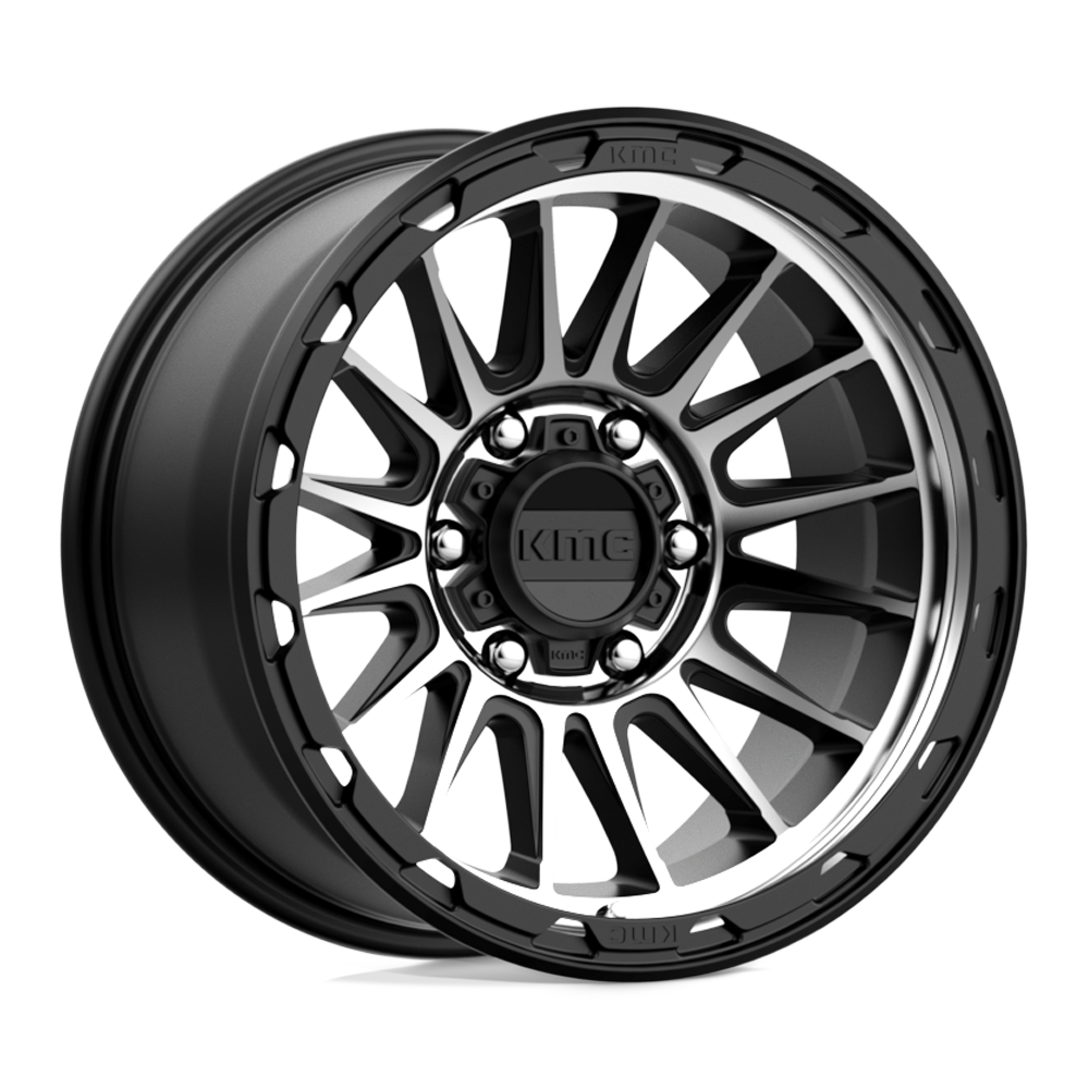 KMC Km542 Impact 17X9 6X139.7 -12MM Satin Black Machined
