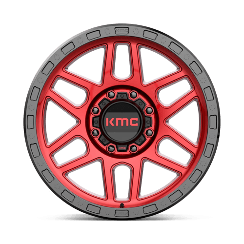 KMC Km544 Mesa 20X9 8X165.1 +0MM Candy Red W/ Black Lip