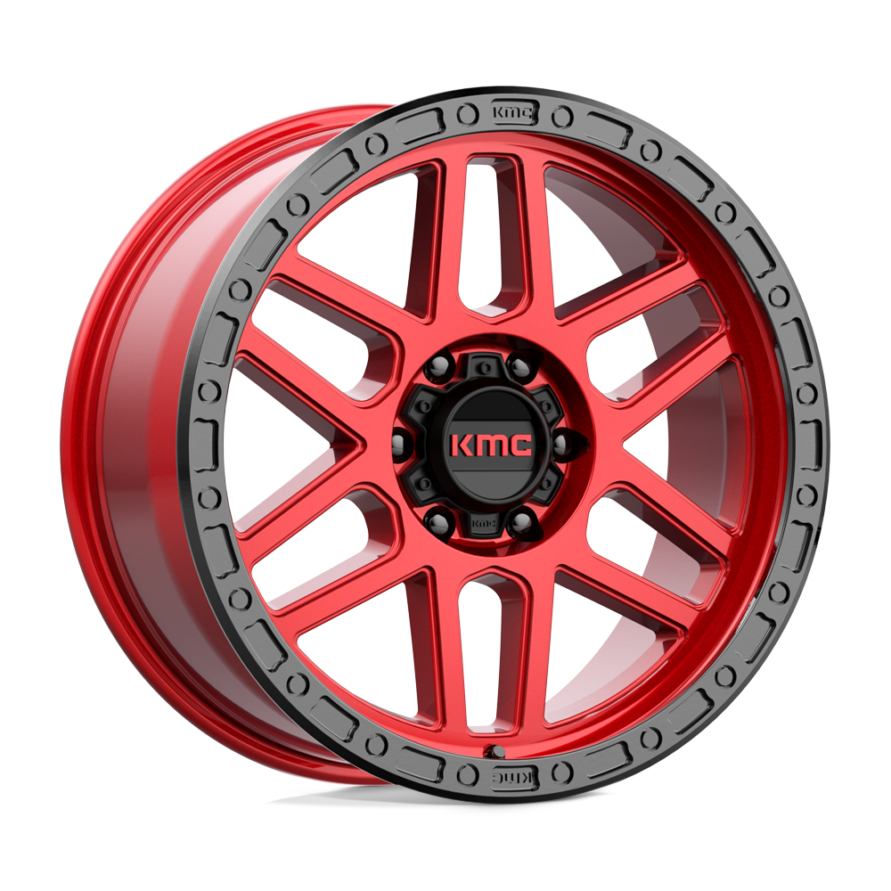 KMC Km544 Mesa 17X9 6X139.7 +18MM Candy Red W/ Black Lip