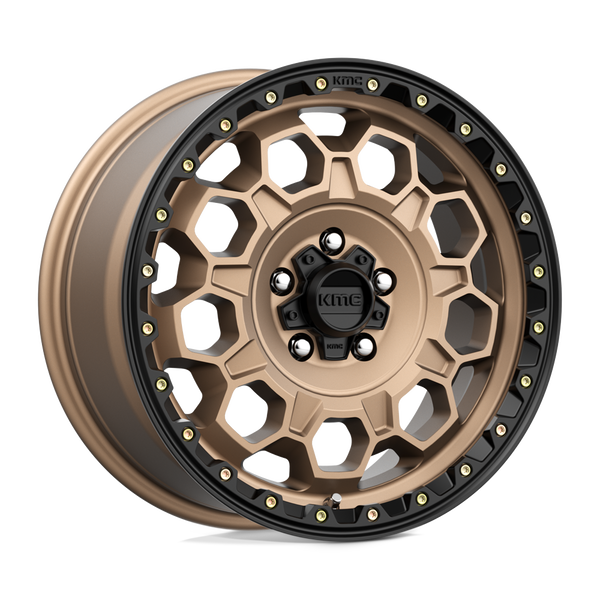KMC Km545 Trek 17X8 5X108 +38MM Matte Bronze W/ Black Lip
