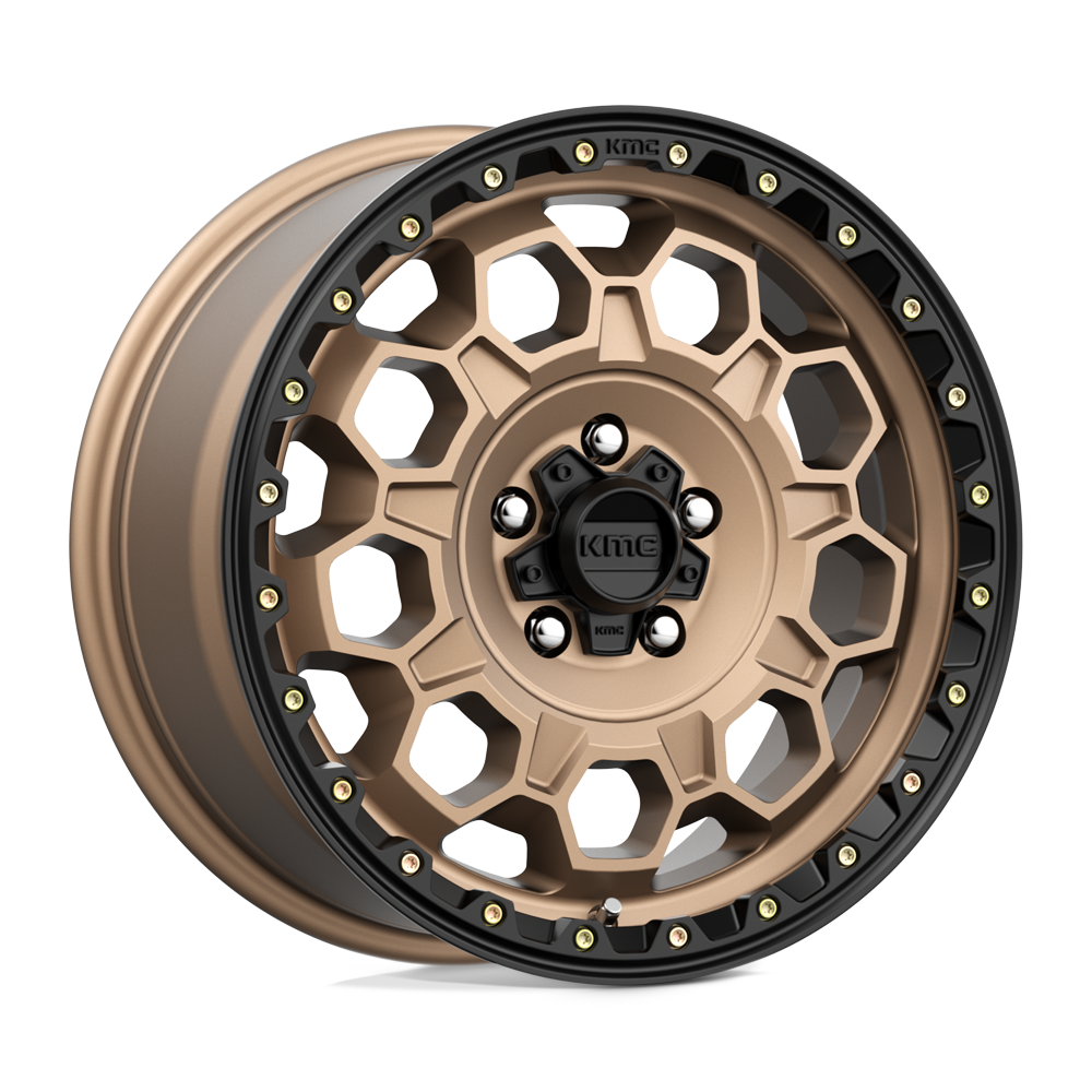 KMC Km545 Trek 17X8 6X139.7 +20MM Matte Bronze W/ Black Lip