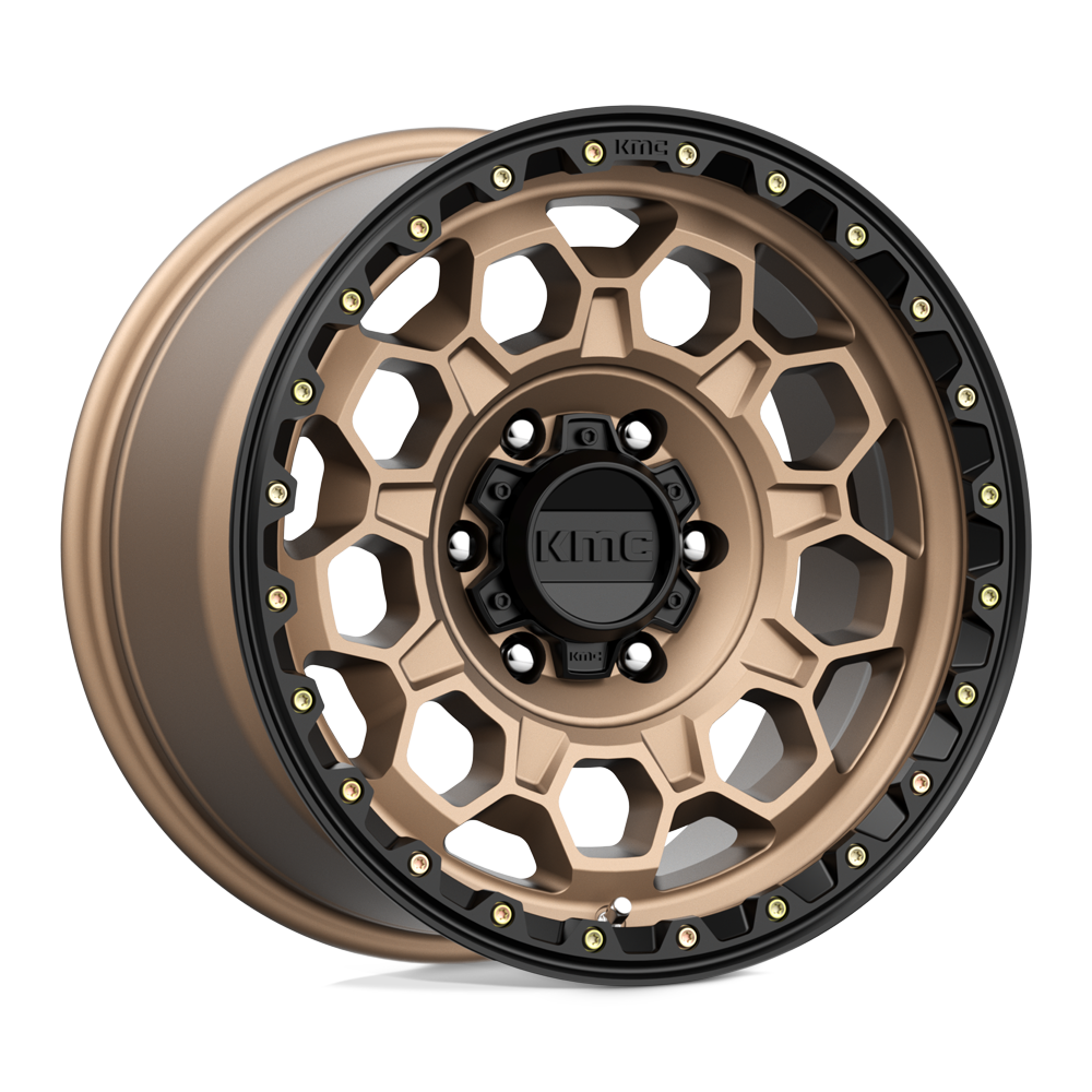 KMC Km545 Trek 17X9 6X139.7 +0MM Matte Bronze W/ Black Lip