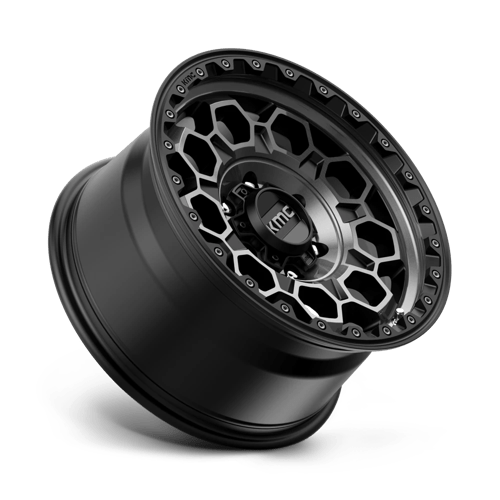 KMC Km545 Trek 17X9 6X139.7 +0MM Satin Black W/ Gray Tint