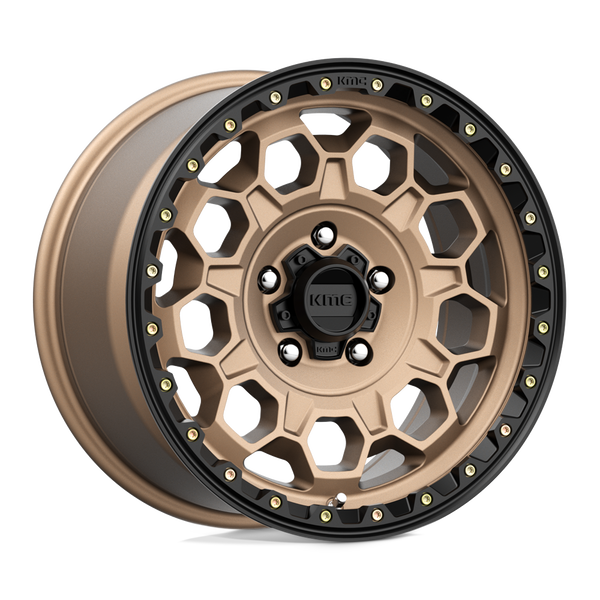 KMC Km545 Trek 17X9 5X127 +18MM Matte Bronze W/ Black Lip