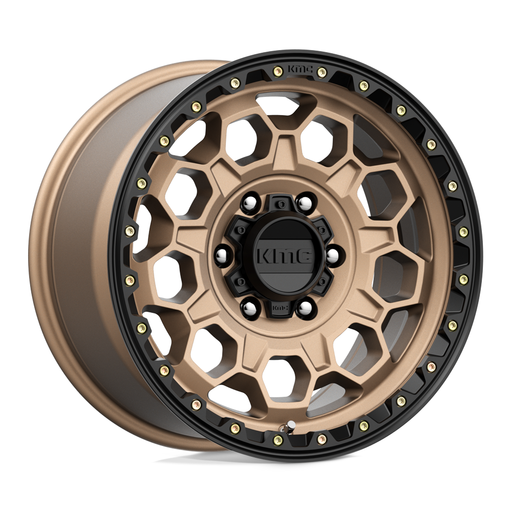 KMC Km545 Trek 17X9 6X139.7 +18MM Matte Bronze W/ Black Lip