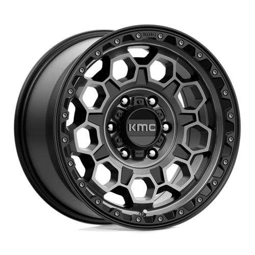KMC Km545 Trek 17X9 6X135 +18MM Satin Black W/ Gray Tint