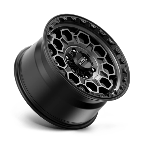 KMC Km545 Trek 17X9 6X139.7 +18MM Satin Black W/ Gray Tint