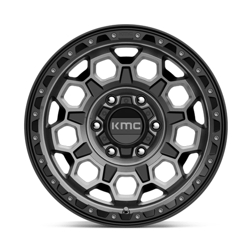 KMC Km545 Trek 17X9 6X114.3 +18MM Satin Black W/ Gray Tint