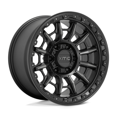 KMC Km547 Carnage 16X8 6X139.7 +0MM Satin Black W/ Gray Tint