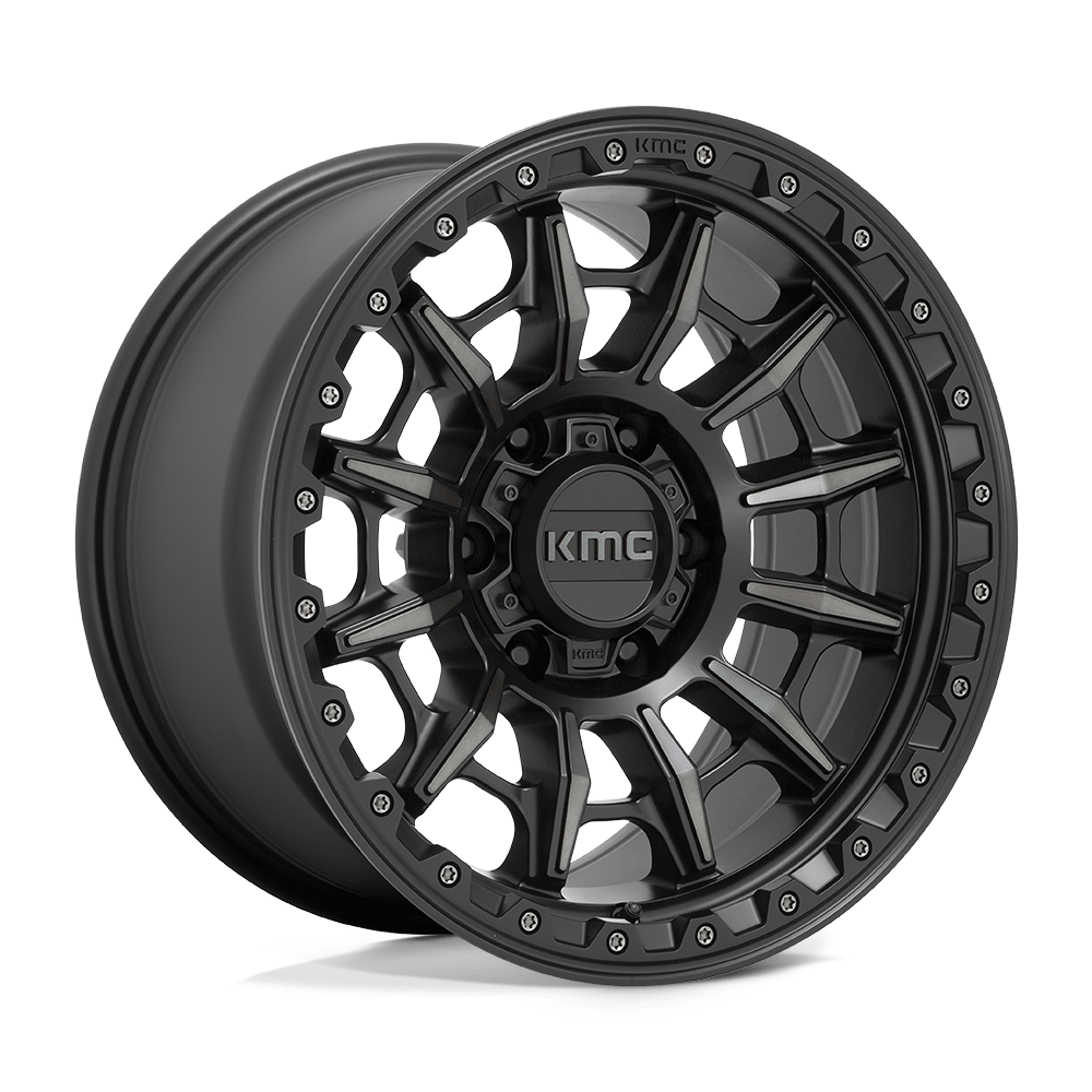 KMC Km547 Carnage 16X8 6X139.7 +0MM Satin Black W/ Gray Tint