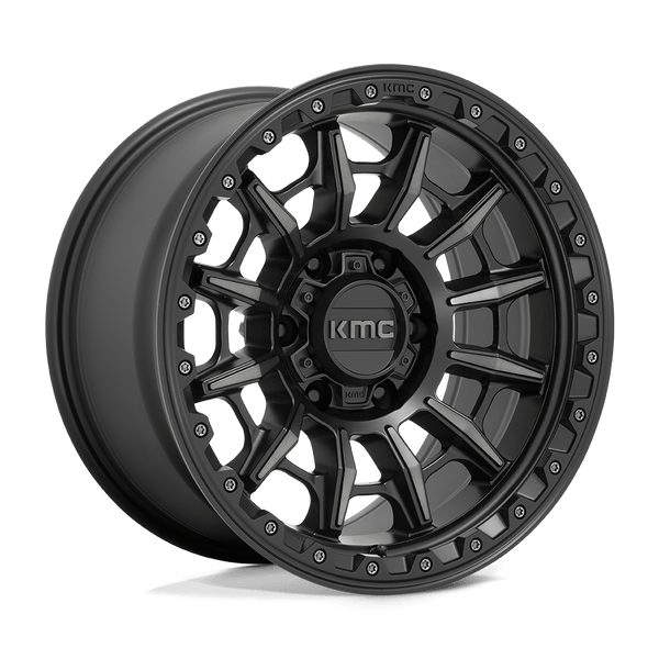 KMC Km547 Carnage 16X8 6X139.7 +0MM Satin Black W/ Gray Tint