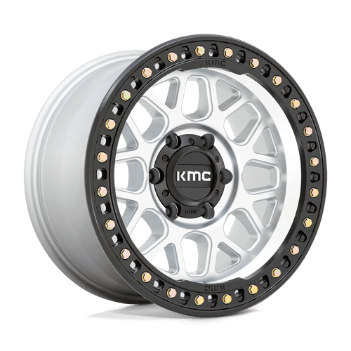 KMC Km549 Grs 17X9 6X139.7 -12MM Machined W/ Satin Black Lip