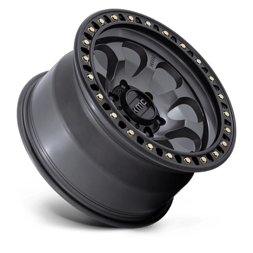 KMC Km550 Riot Sbl 17X9 6X139.7 -12MM Anthracite W/ Satin Black Lip