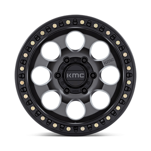 KMC Km550 Riot Sbl 17X8.5 5X127 +10MM Anthracite W/ Satin Black Lip