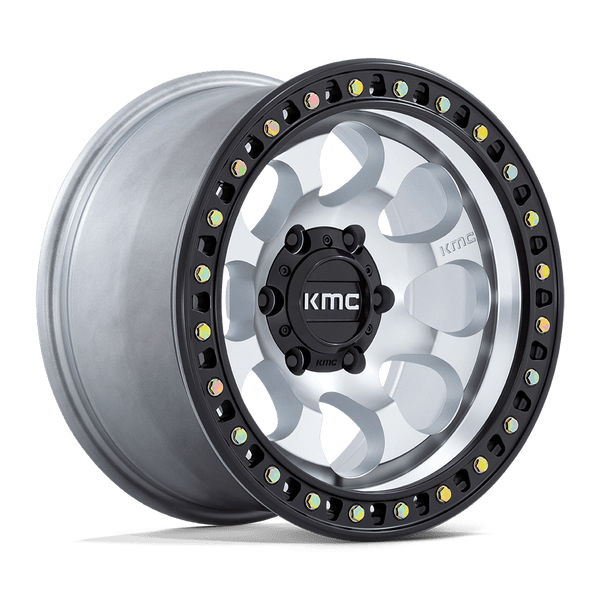 KMC Km550 Riot Sbl 17X9 6X139.7 -12MM Machined W/ Satin Black Lip