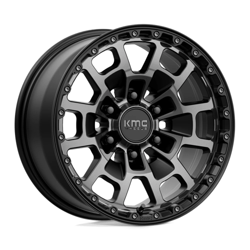 KMC Km718 Summit 17X8.5 6X135 +18MM Satin Black W/ Gray Tint