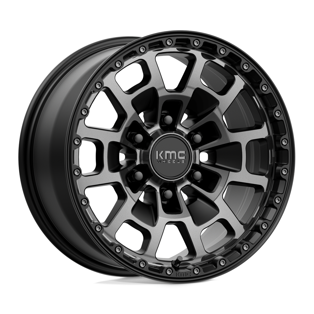 KMC Km718 Summit 17X8.5 6X135 +18MM Satin Black W/ Gray Tint