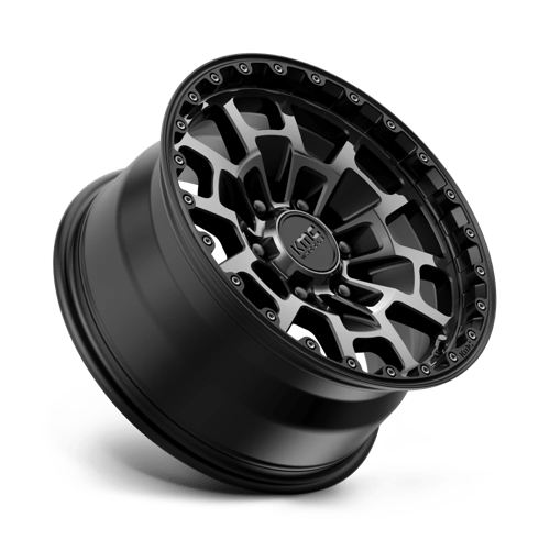 KMC Km718 Summit 17X8.5 6X139.7 +18MM Satin Black W/ Gray Tint