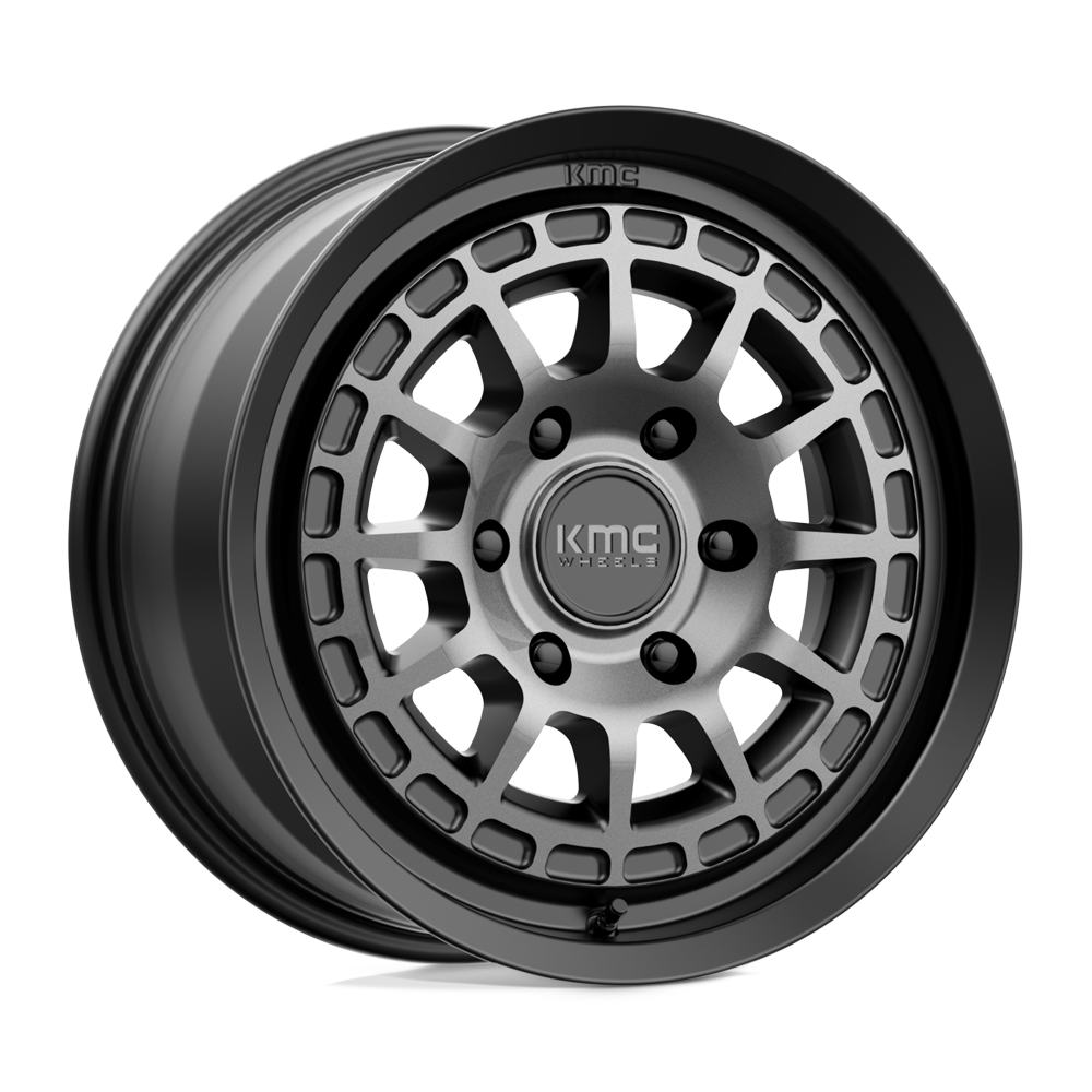 KMC Km719 Canyon 17X8 6X139.7 +35MM Satin Black W/ Gray Tint