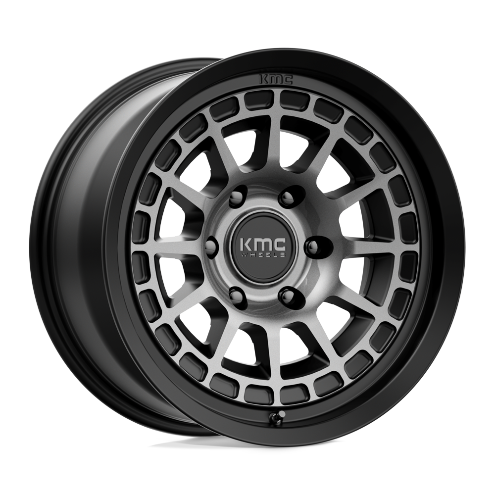 KMC Km719 Canyon 17X8.5 6X139.7 +0MM Satin Black W/ Gray Tint