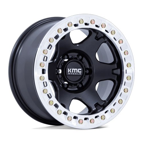 KMC Km238 Vi Beadlock 17X9 BLANK -12MM Satin Black W/ Machined Ring