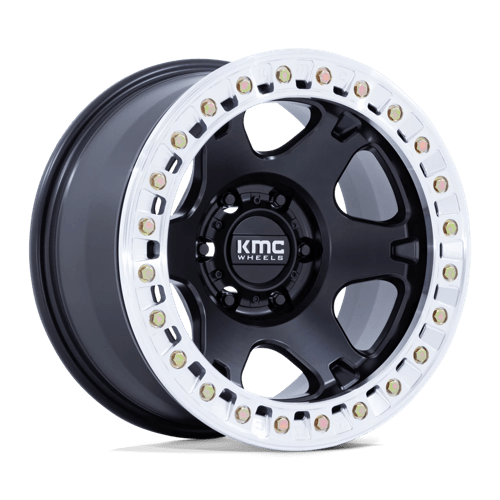KMC Km238 Vi Beadlock 17X9 6X135 +1MM Satin Black W/ Machined Ring