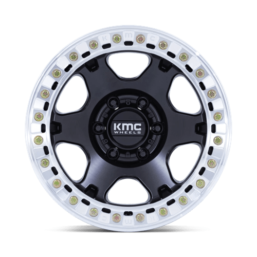 KMC Km238 Vi Beadlock 17X9 BLANK -38MM Satin Black W/ Machined Ring