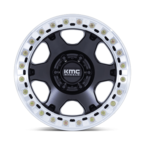 KMC Km238 Vi Beadlock 17X9 BLANK -38MM Satin Black W/ Machined Ring