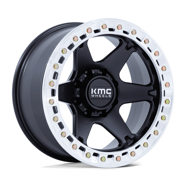 KMC Km238 Vi Beadlock 20X10 8X165.1 -48MM Satin Black W/ Machined Ring