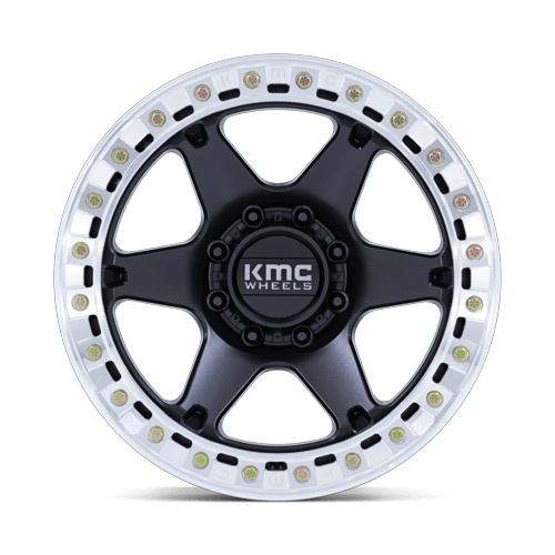KMC Km238 Vi Beadlock 20X10 BLANK -48MM Satin Black W/ Machined Ring
