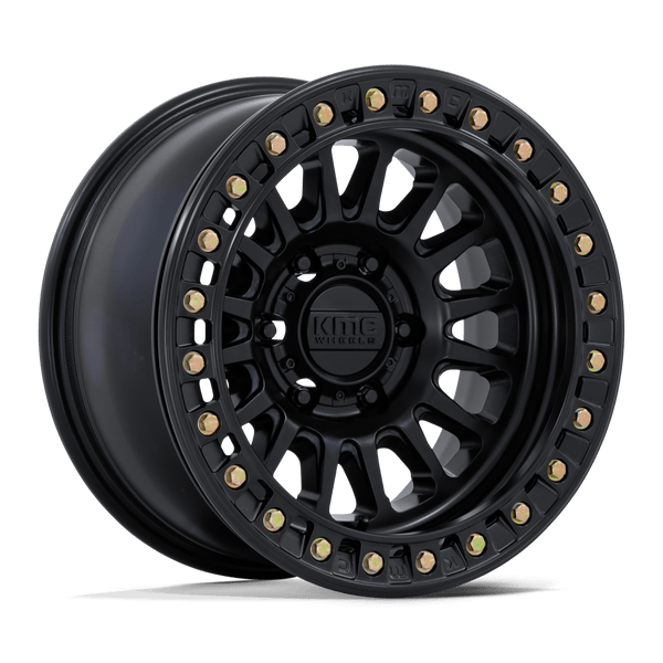 KMC Km239 Impact Beadlock 17X9 BLANK +1MM Matte Black