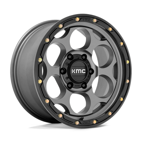 KMC Km541 Dirty Harry 17X9 5X127 -12MM Satin Gray W/ Black Lip