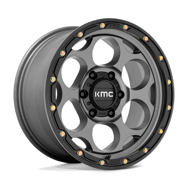 KMC Km541 Dirty Harry 17X9 5X127 -12MM Satin Gray W/ Black Lip