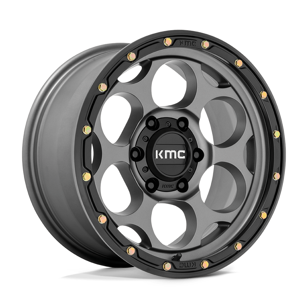 KMC Km541 Dirty Harry 18X8.5 6X139.7 +0MM Satin Gray W/ Black Lip